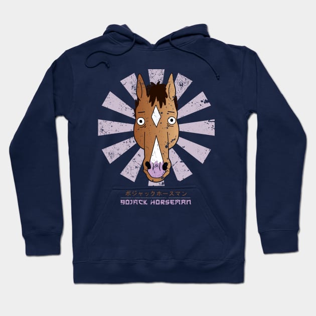 BoJack Horseman Retro Japanese Hoodie by Nova5